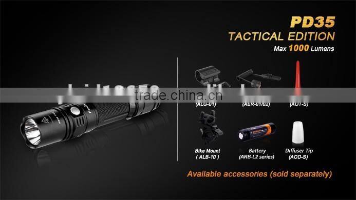 New FENIX tac PD35 LED Flashlight Waterproof Torch 1000m long range for Camping Hiking