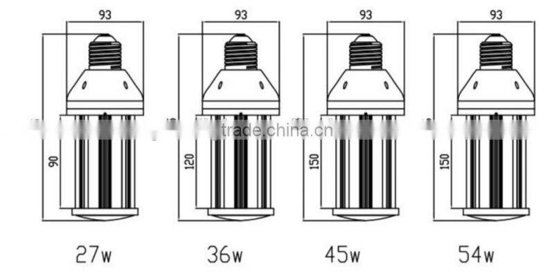 e27 corn led 36w Universal voltage AC 85 - 277V E27 / E40 Indoor Lighting lamp