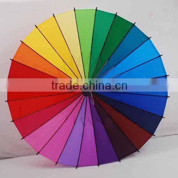 23*24k high quality for beautiful rainbow straight umbrella