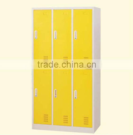 stainless steel 6 door clothes locker metal storage locker