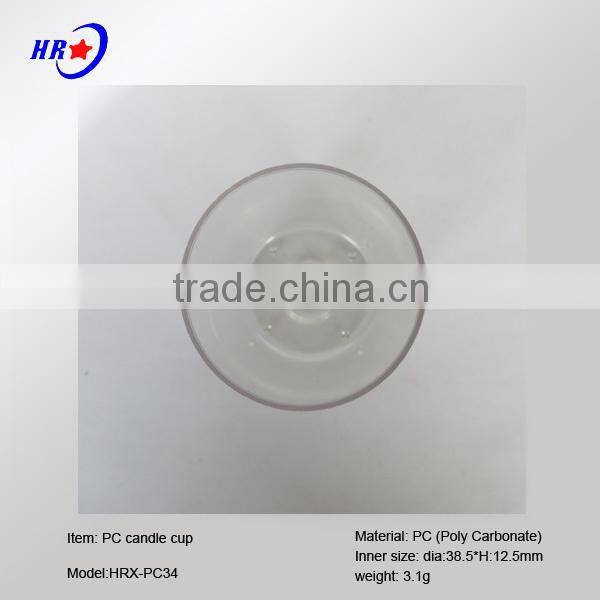 HRX-PC34 TRANSPARENT ROUND PC CUP OF TEALIAGHT CANDLE