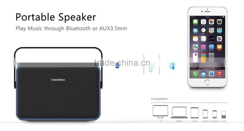 Trendwoo waterproof speaker portable Wireless Bluetooth Speaker with dual track stereo sound