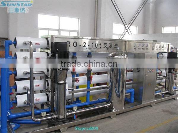 High quality stainless steel 304 1000-20000lph drinking water purification plant