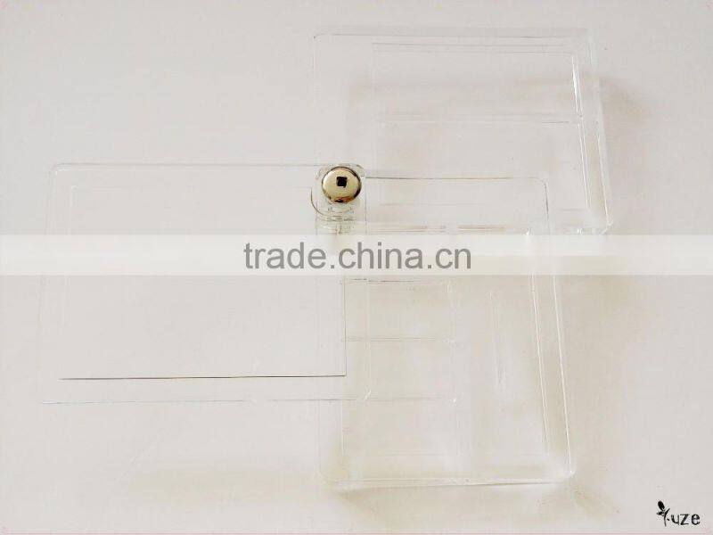 Rotary three layer empty eye shadow case