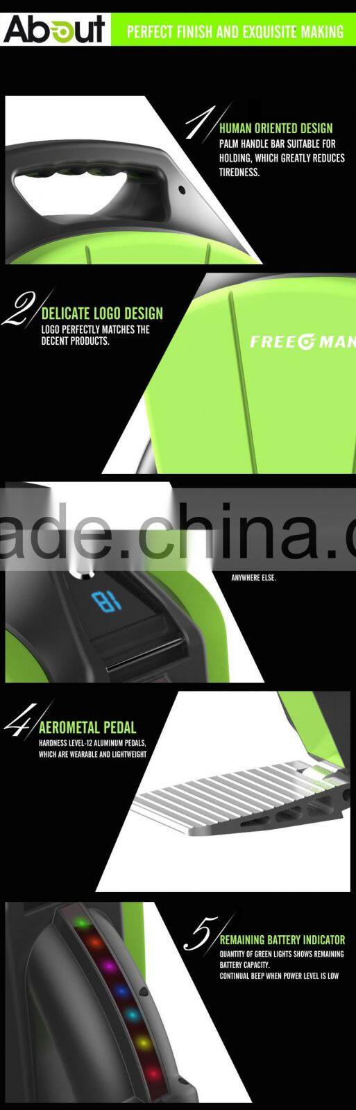 Freeman A4 one wheels Unicycle 14 inch Electric Scooter with LED display