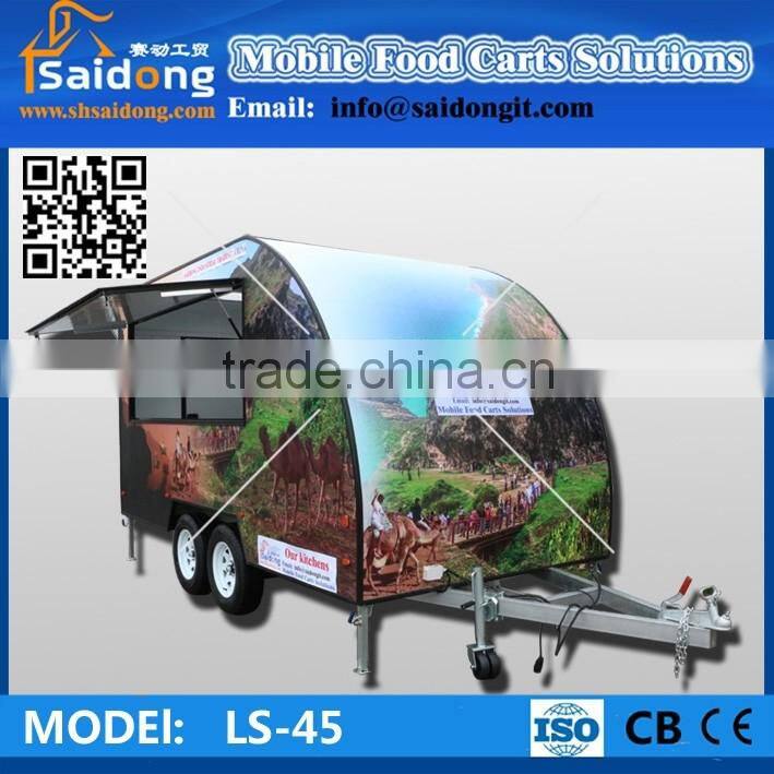 Worldwide Popular Mobile Food Warmer Carts/Mobile Food Trailer Food Cart Cooking Trailer/Folding Food Cart