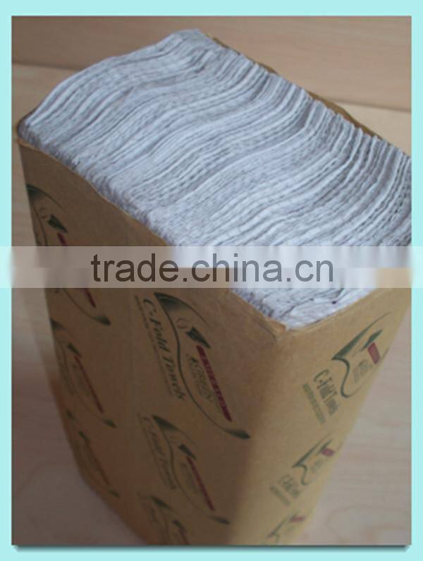 White recyle cheapest C-fold towel paper for dispenser