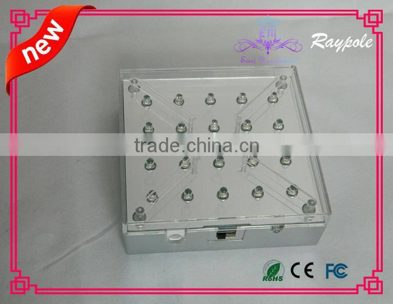 Rechargeable battery operated led table centerpiece light base/led under vase light base