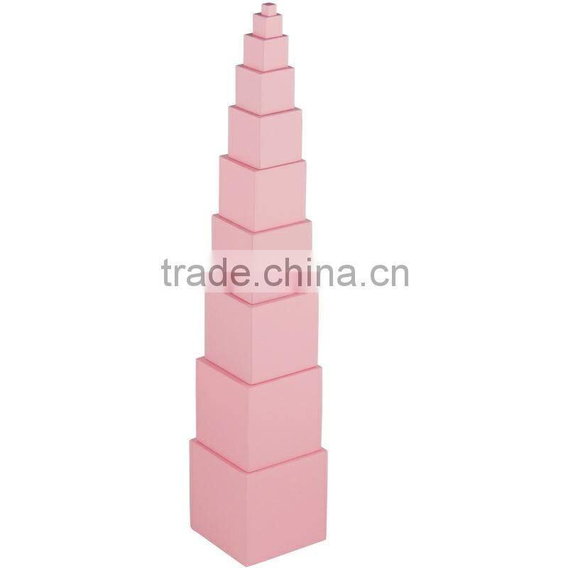 Italy gonzagrredi style educational toys of montessori pink tower