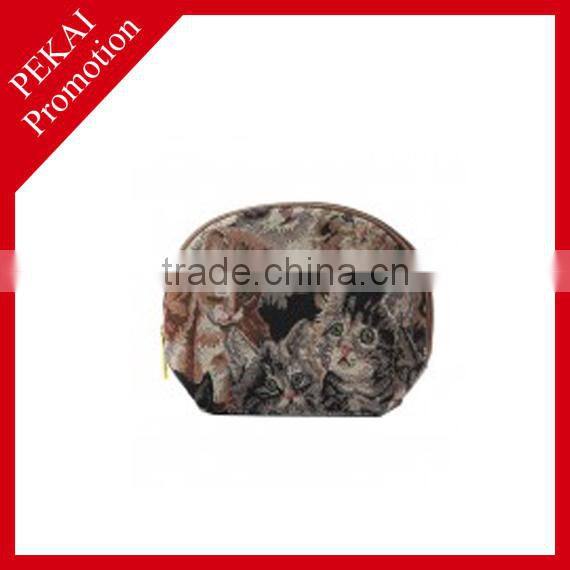 Colorful cosmetic bag with three compartments