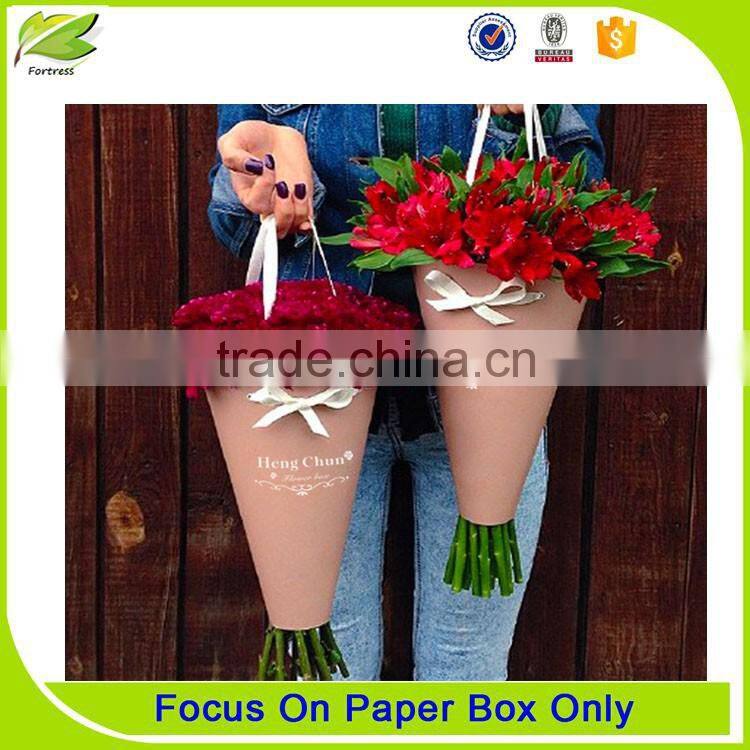 Hand made drawer type white box packaging flower