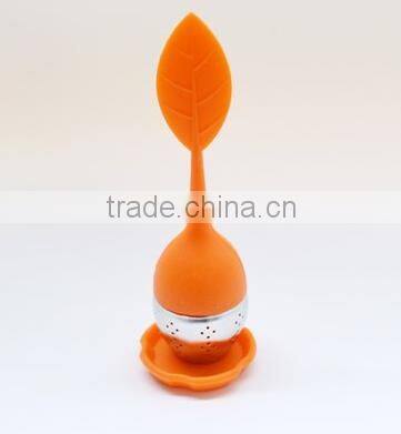 PBA free leaf shaped silicone tea infuser