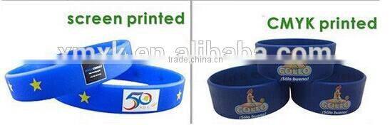 custom logo cheap silicone fluorescent bracelet