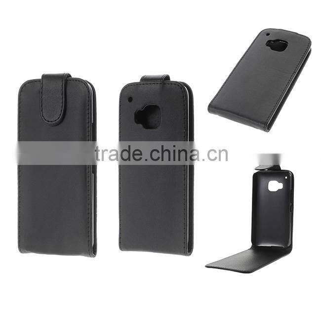 Black Vertical Flip Leather Case for HTC One M9, for HTC One M9 PC+PU Leather Case, for HTC One M9 Folio Vertical Case Cover