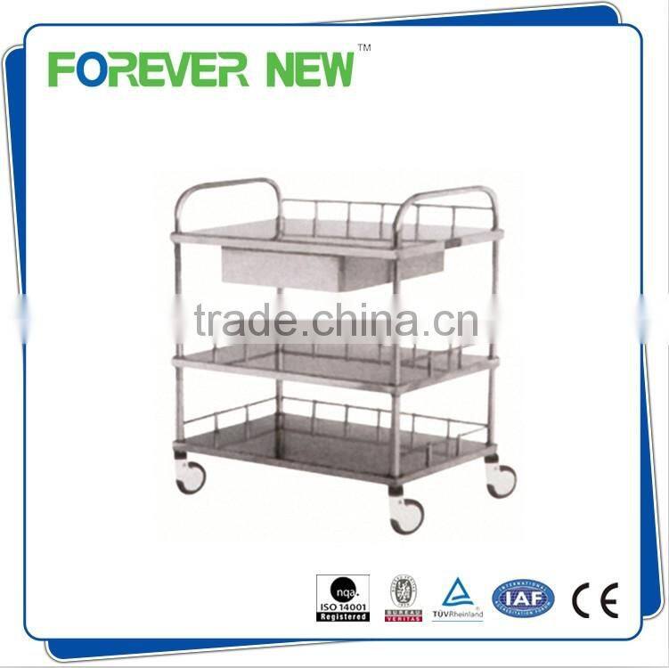 YXZ-014 Medical dressing trolley/Stainless steel medical cart