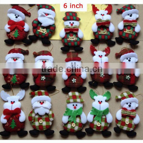 Christmas hanging decoration,felt christmas tree decoration, snowman, santa claus,deer