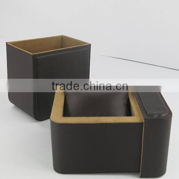 Fashion Wooden Leather Watch Box For Men