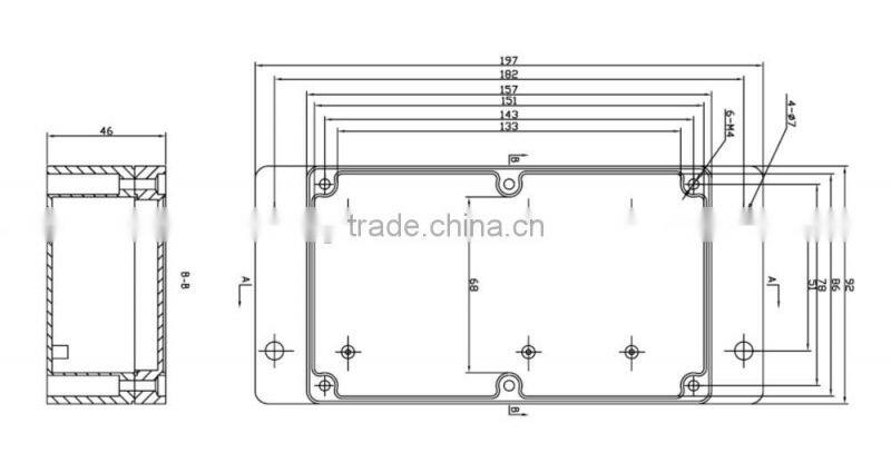 Wall mounting plastic waterproof enclosure HIKINGBOX