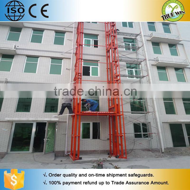 2 ton 3ton construction cargo elevator hydraulic guide rail lift