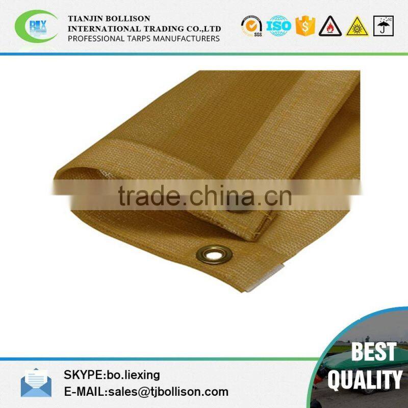 6' x 8' DESERT TAN MESH SCREEN SHADE TARP w/ grommets,Derset Sun Shade Mesh Tarps