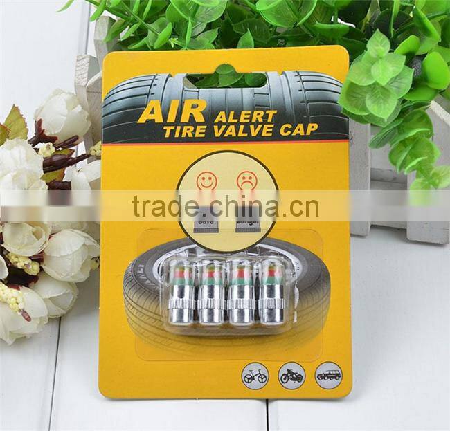 4pcs/pack Car Tyre Tire Pressure Monitor Indicator Valve Stem Cap Sensor 3 Color Eye Alert