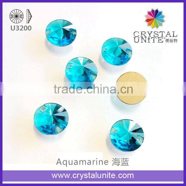 Rivoli Crystal Sew on Glass Beads Flat Back Rhinestones