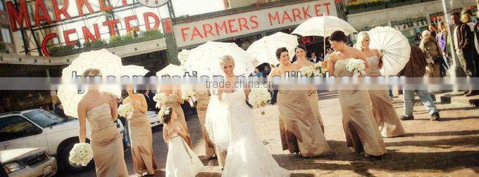 Lilly White Wedding Umbrella.lady umbrella