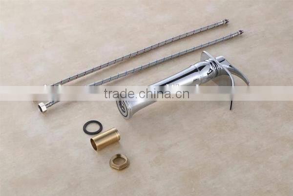 jiangmen chromed plated waterfall faucet, luxury art basin tap,copper faucet