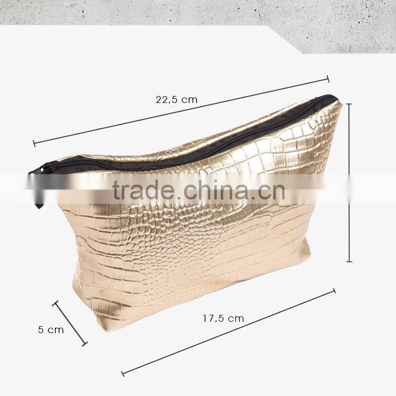 New Trends Leather Cosmetic Bag Cases Women Organizer Make-up bags High Texture Storage Beauty Simple Fashion Handbag