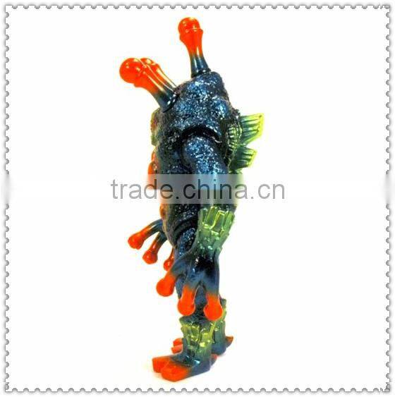 Japanese scary three eyes monsters plastic toys/oem japan child cartoon plastic toys/customized plastic toys manufacturer