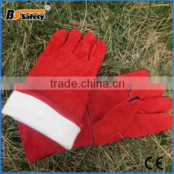 BSSAFETY Wholesale A/B grade cow split leather work glove for welding work