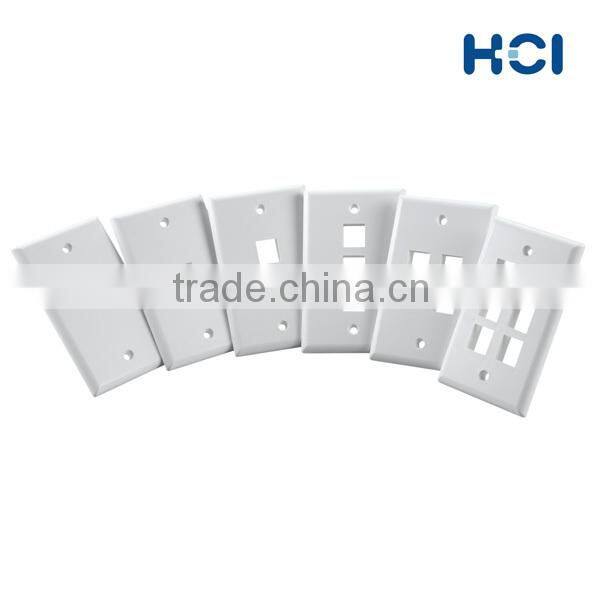 Taiwan Supplier Easy Installation RJ45 Keystone 1 to 6 port Faceplate