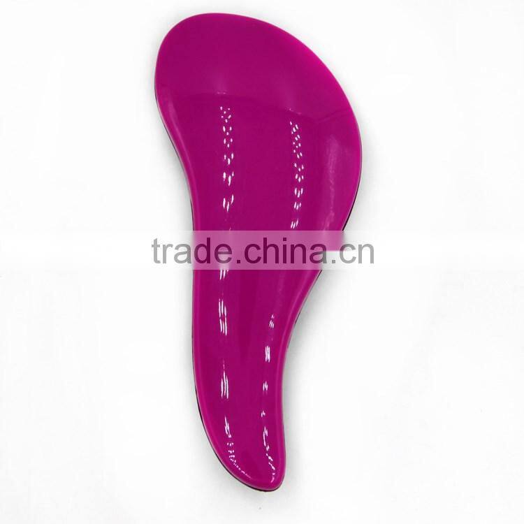 Custom Mixed Plastic Professional Free Comb Detangling Hair Brush
