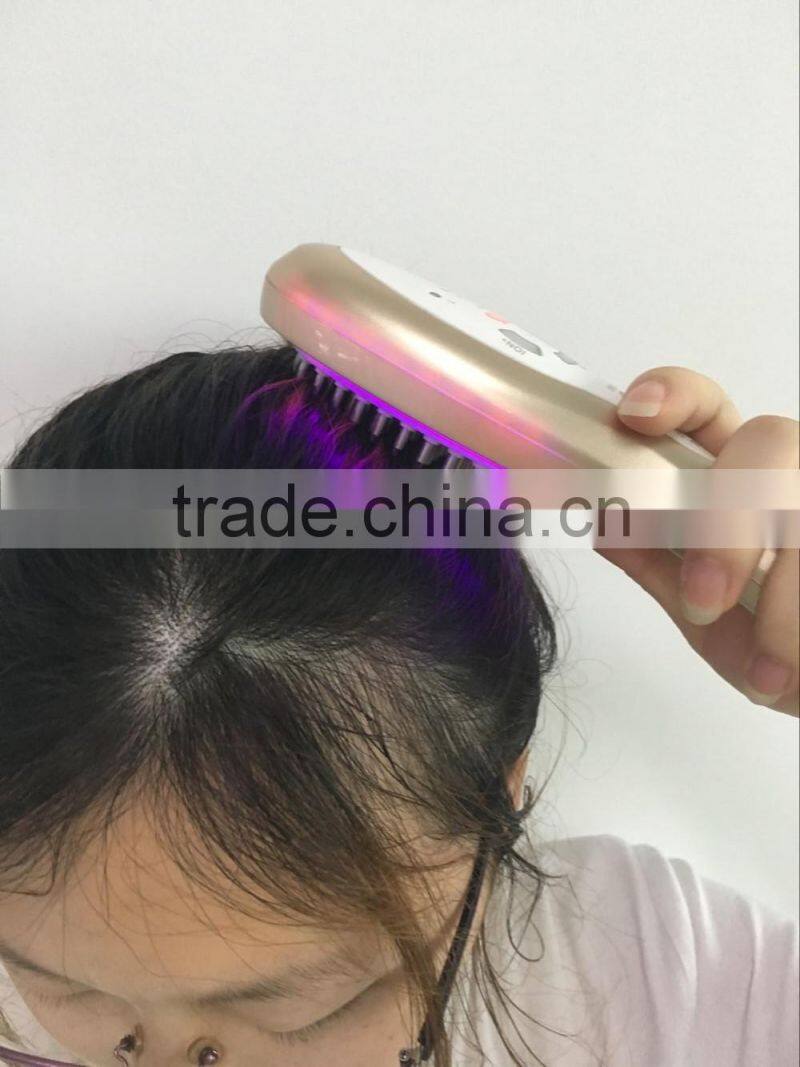 China Manufacturer Electric Hair Growth Laser Comb with LED Red & Blue Light Therapy