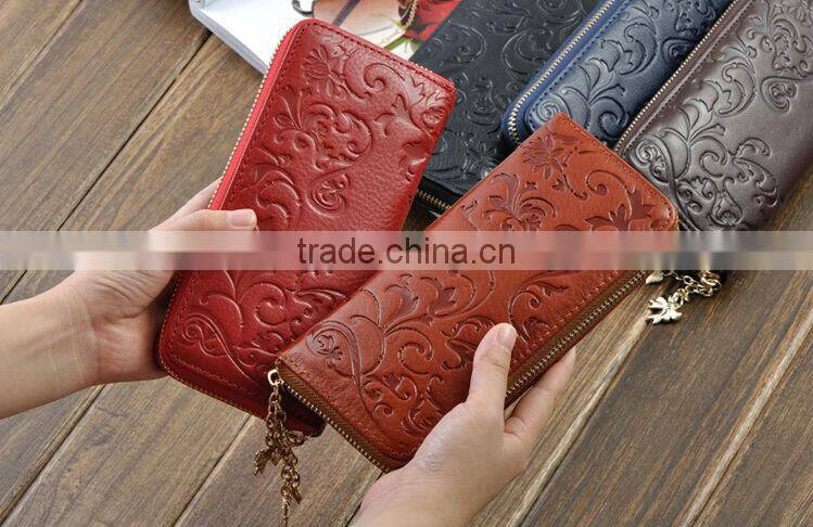 Vintage Style Women Ladies Genuine Leather Wallet Purse Clutch Phone Case Money Card Case