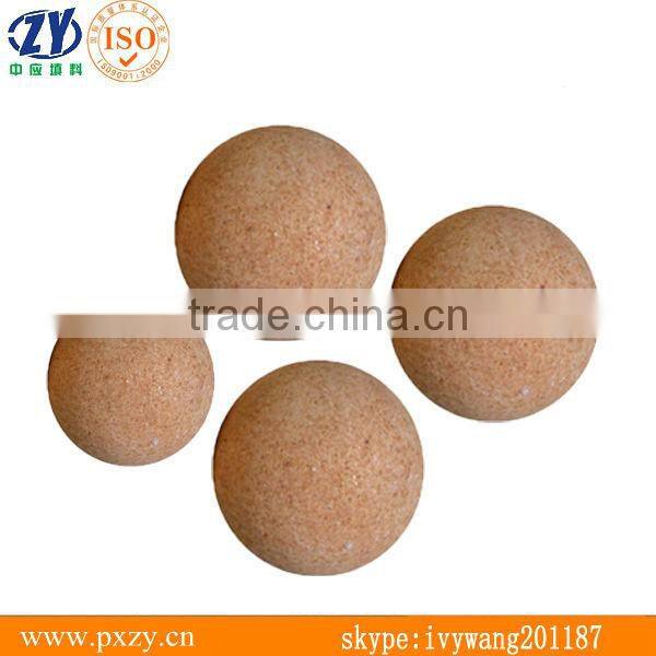 yellow ceramic ball,fire resistant ceramic ball,catalyst supporter,be used in hot blast stove and heat transformer