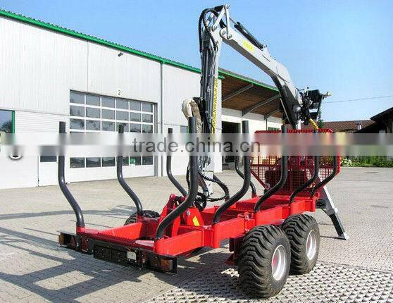 8-16Tons Forest Timber Trailer with Crane