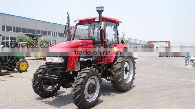 2016 hot 110hp 4WD NEW1104 with front end loader and backhoe farm tractor
