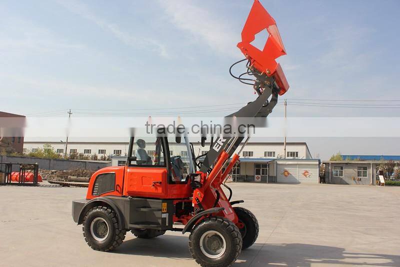 Everun Er20 Articulated Small Wheel Loader with Snow Blade