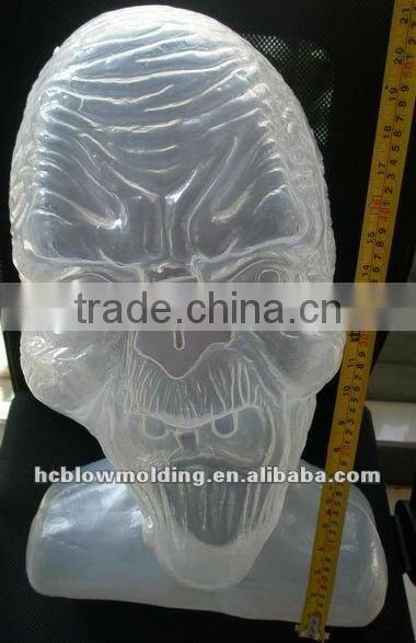 OEM Blow Molding plastic PE skull head/Halloween 3d figure toy decorations Huizhou factory