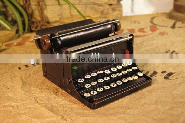 Antique iron typewriter model crafts with paint