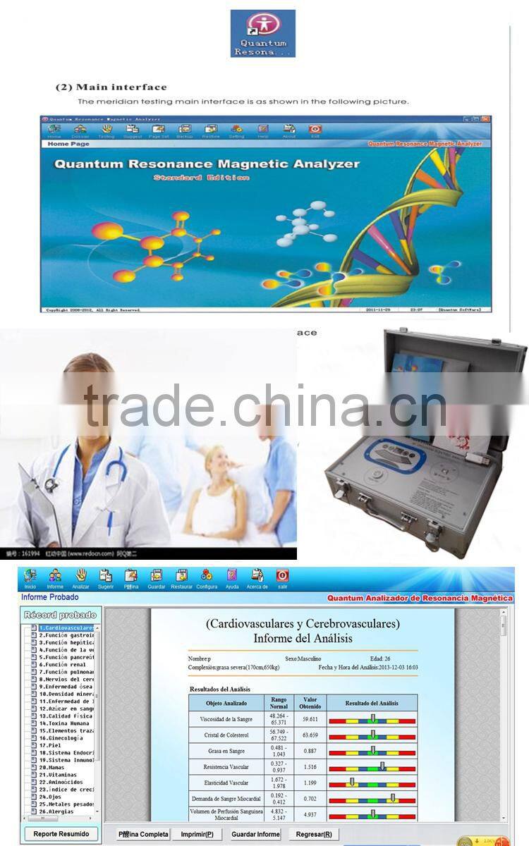 2017 Body composition analyzer health care devices quantum bio-electric CE Manufacturers
