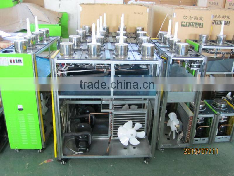 Green/White/Yellow color Commercial Juice Dispenser with Cabinet