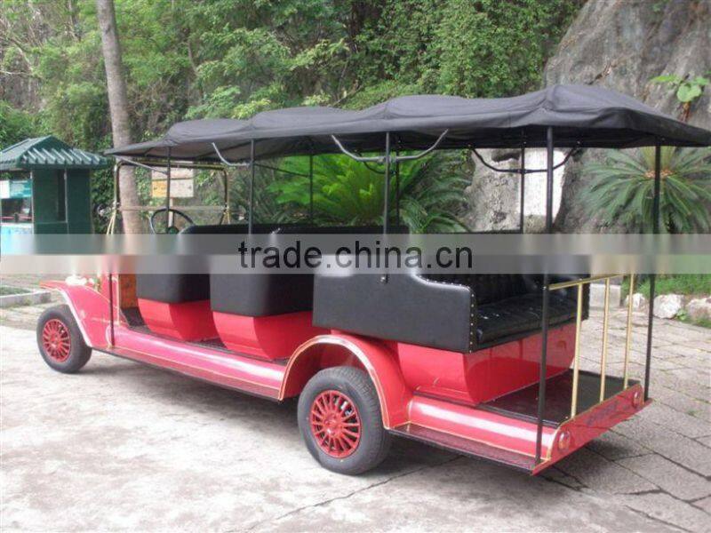 Luxury battery operated passenger electric vintage tourist bus retro car