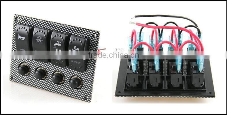 Boat Marine Rocker Switch Panel 4 switches