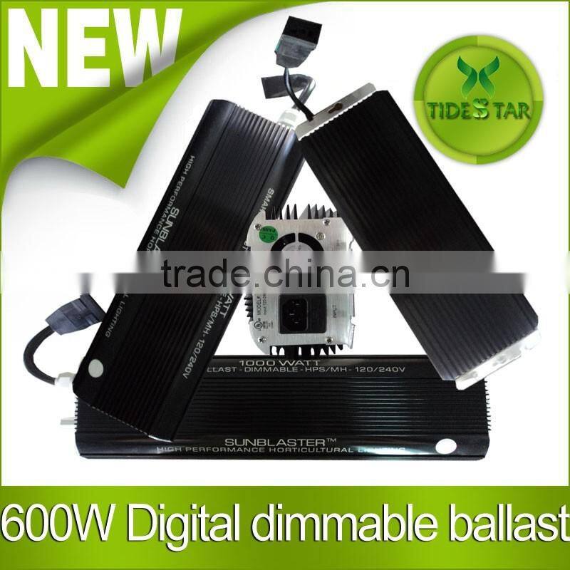 600w hydroponics HPS MH grow light kit/Hydroponic 600 Watt HPS MH Grow Light Bulb Digital Dimmable Ballast Wing Reflector Set