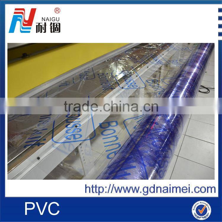 clear transparent plastic pvc packing film with logo for mattress