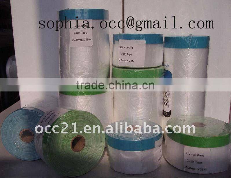 cloth-taped drop sheet for outdoor use