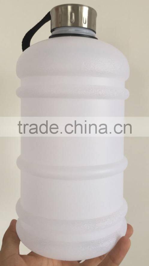 2.2L/half gallon water bottle jug, FDA approved and BPA free PETG raw material, matt/frosted finish allowed