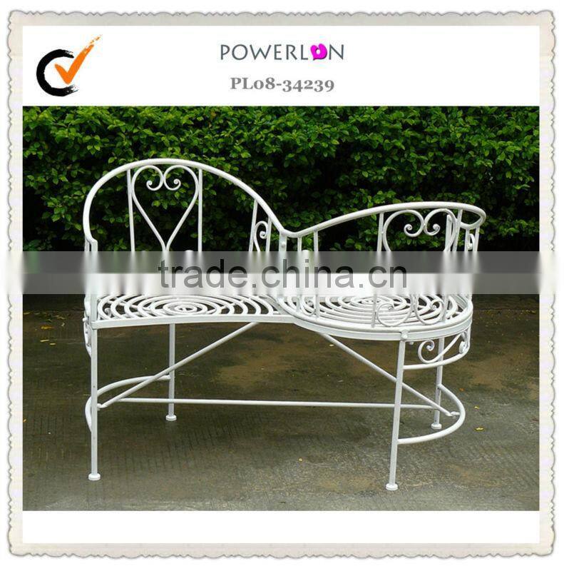 Classic luxury garden metal double deck outdoor chair